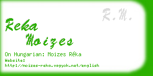 reka moizes business card