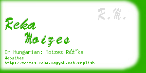 reka moizes business card